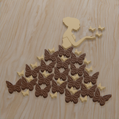 Ragazza con farfalle